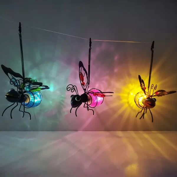 Solar Hanging Bug Light Flying Insect Fairy Lamp Garden Bug Light - Image 10