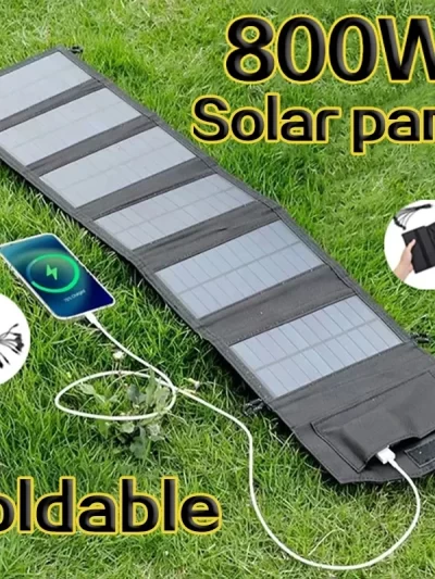 6-fold 800W Foldable solar panel 20w/h  portable solar panels charger USB 5V DC Full time power solar panel mobile power supply