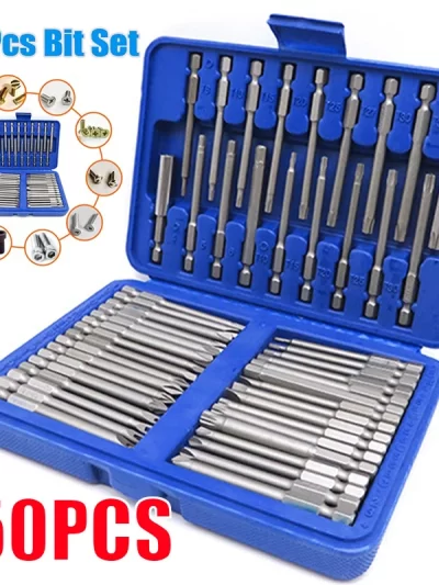 50pcs 75mm Extra Long Reach Bit Set Security Screwdriver Bits Torx Star Hex Bit