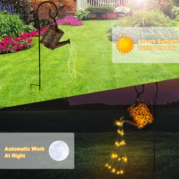 Solar Watering Can Light 36 LED Waterproof Kettle String Lamp Hanging Solar Lantern - Image 12