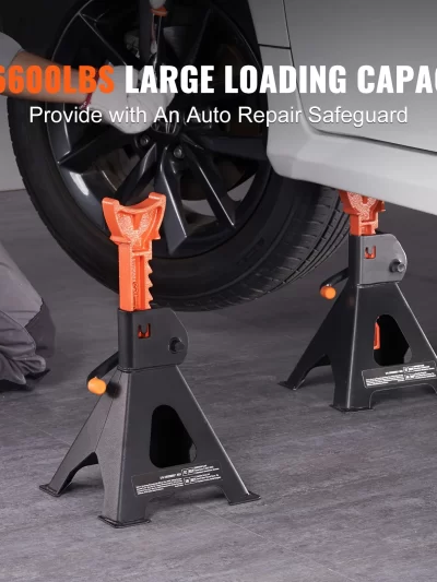 3 Ton Heavy Duty Double Locking Car Jack Stands, 1 Pair
