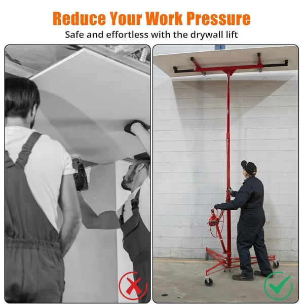 16 FT Drywall Lift Panel Rolling Hoist Jack - Image 6