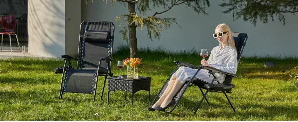 JHK Zero Gravity Set of 2 Portable Recliner - Image 10