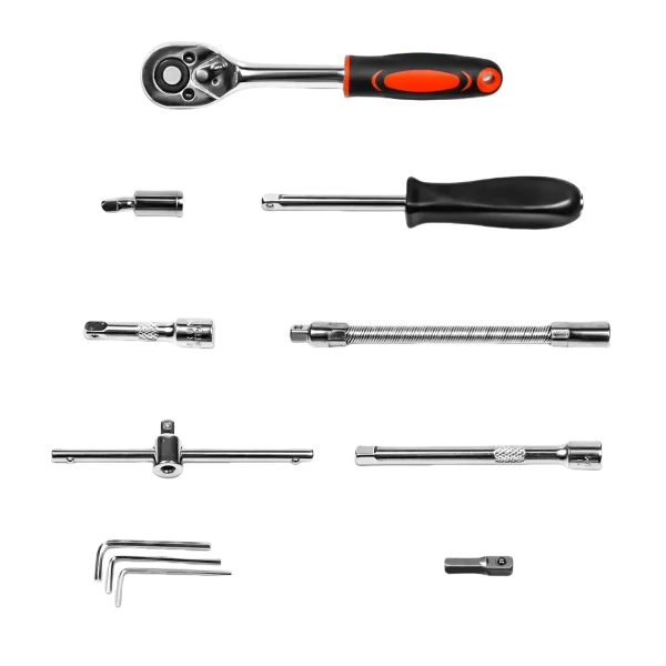 46pcs/set Drive Socket Set Ratchet Wrench , Metric - Image 4