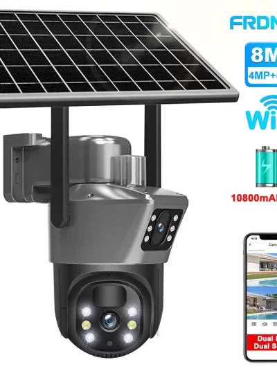 8MP 4K WiFi Solar Camera Outdoor Wireless CCTV Surveillance Camera With Solar Panel