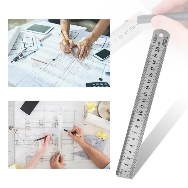 Stainless Steel Metal Straight Ruler Precision Double Sided Precision Measuring Tool - Image 18