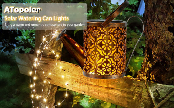 Solar Watering Can Light 36 LED Waterproof Kettle String Lamp Hanging Solar Lantern - Image 13