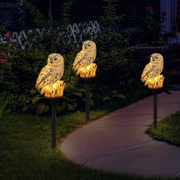 1 pc, Solar Resin Lawn Lamp, Parrot, Owl - Image 15
