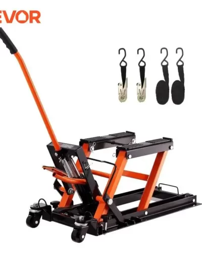VEVOR Steel Hydraulic Motorcycle Jack Stand 1500 LBS ATV Scissor Lift Jack