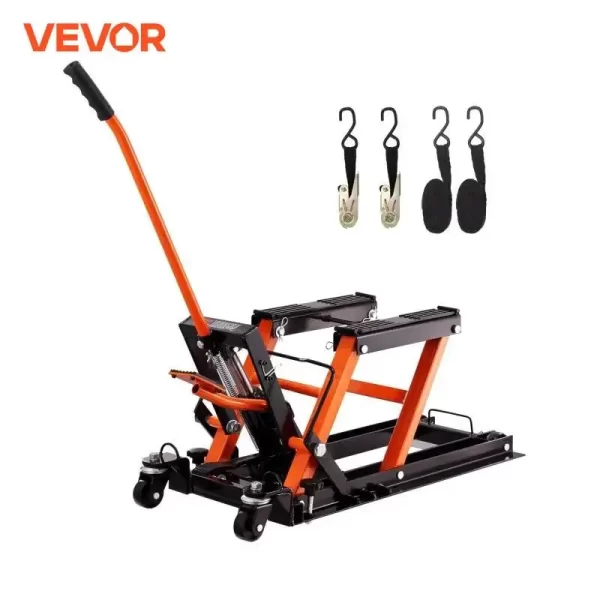 VEVOR Steel Hydraulic Motorcycle Jack Stand 1500 LBS ATV Scissor Lift Jack