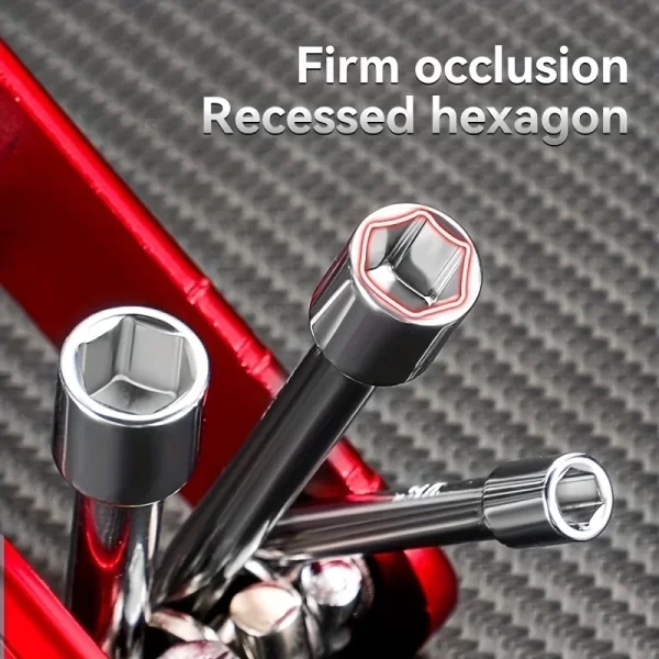 Portable Sleeve Tool Combos Set, Folding Socket Wrench, - Image 11