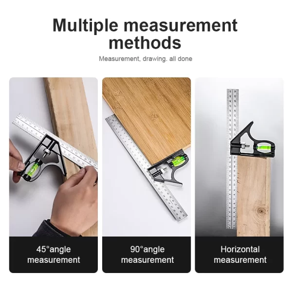 Multi Functional Combination Adjustable Right Angle Ruler and Protractor - Image 5