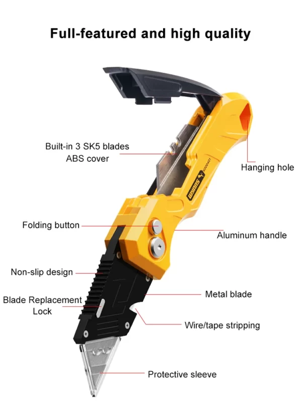 WYNNS Heavy Duty Box Cutter Folding Utility Knife - Image 15