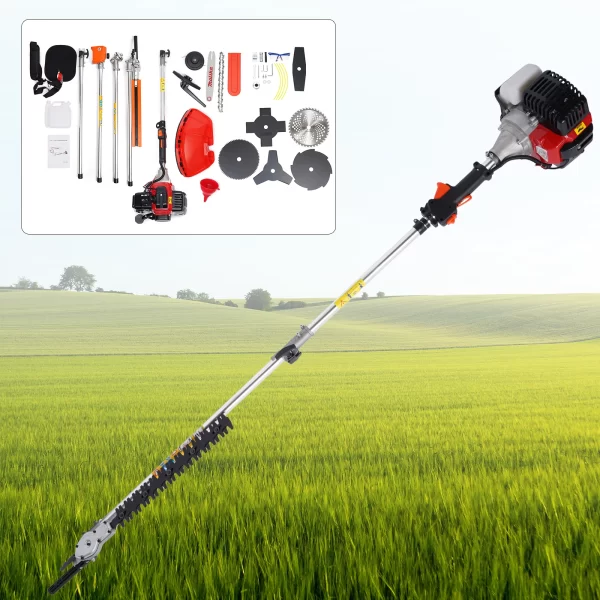 Brush Cutter with 1.7KW 52cc Engine, 7 Interchangeable Heads - Image 7