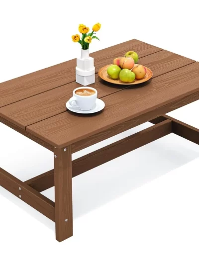 HDPE Patio Coffee Table, Rectangle, All-Weather