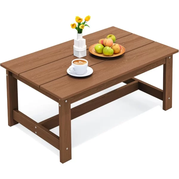 HDPE Patio Coffee Table, Rectangle, All-Weather