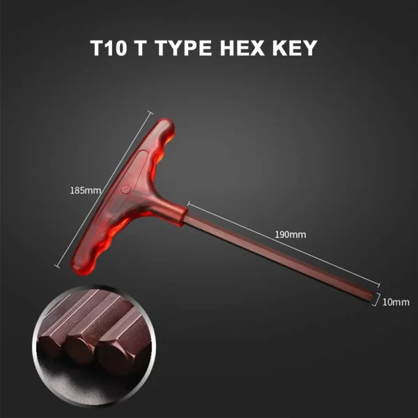 T-type Allen Wrench Mills S2 Steel Allen Wrench Set M4 Allen Wrench M6 T-type Allen Wrench - Image 9