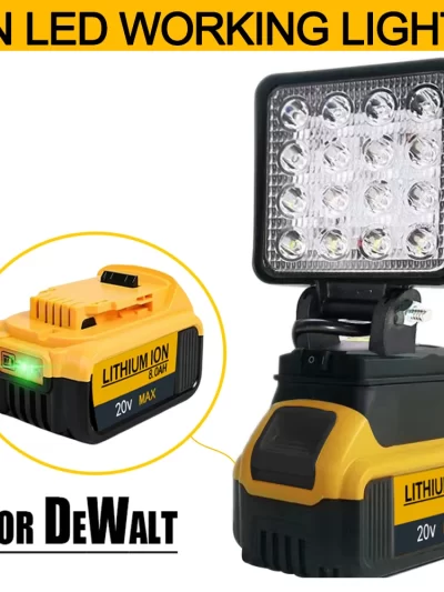 Led Light For Dewalt 18V Battery Portable Spotlight