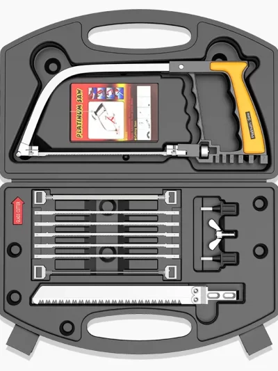 7in1  Steel Saw Metal Wood Glass Saw Kit 6 Blades Woodworking Metalworking
