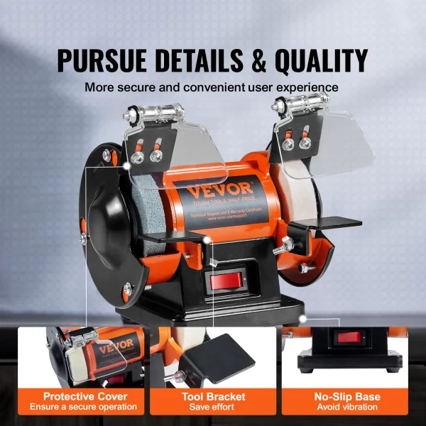 VEVOR 3in Jewelry Polisher Buffer Bench Grinder Polishing Machine - Image 5