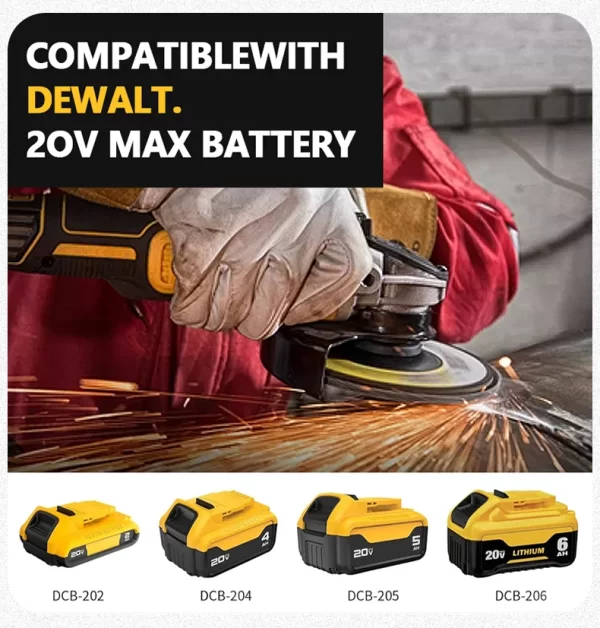 Angle Grinder 9000RPM Metal Grinder Dewalt 20V Batteries - Image 13