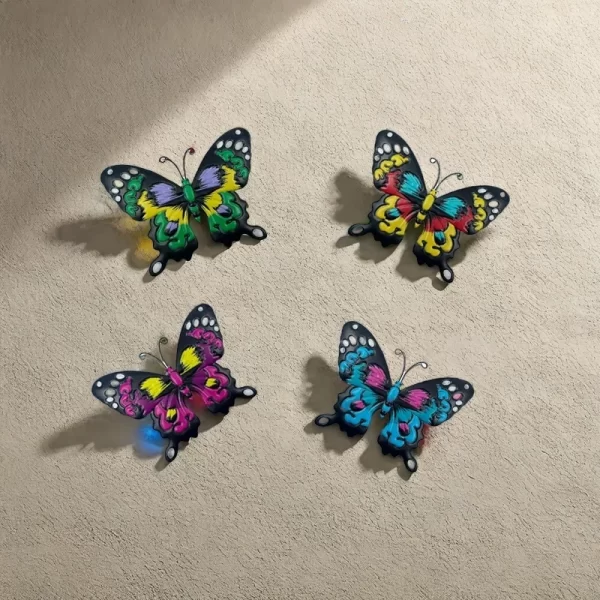 Iron 4pcs Set Butterfly Wall Art Decor - Image 6