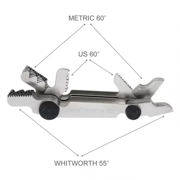 58 in 1 Thread Gauge Pitch Scale Stainless Steel High Precision Metric Britain America 55-60 Degree - Image 4