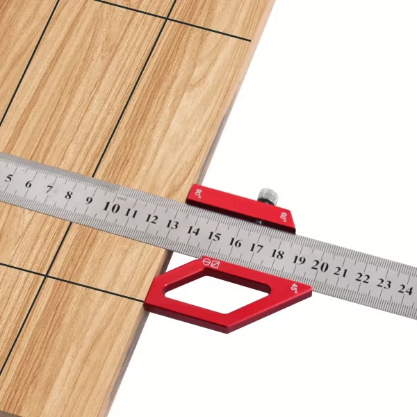Woodworking Steel Ruler Positioning Block,Center Finder 45/60/90 - Image 10