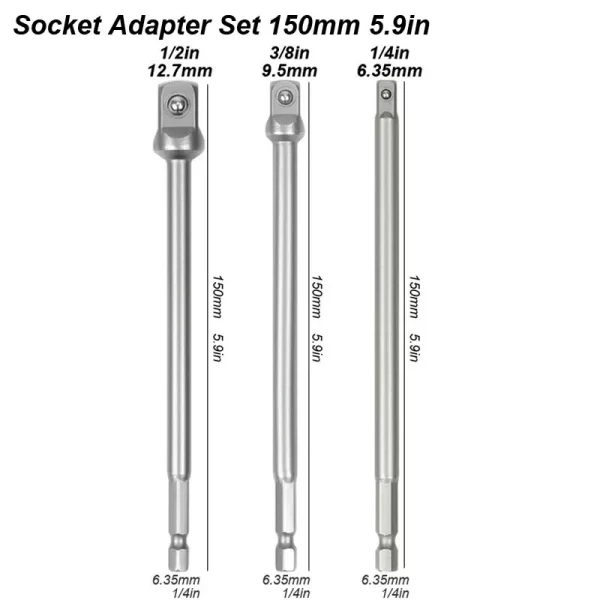 1/4 Hex Shank Convert Socket Adapter - Image 8