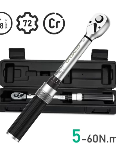 3/8” Torque Wrench 5-60N.m Square Drive Torques Key 1/4” Pro Torque Wrench 5-25N.m