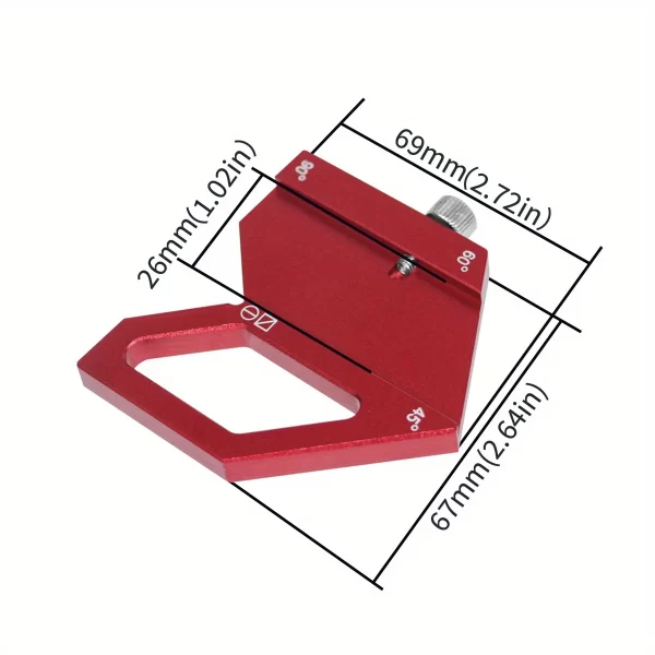 Woodworking Steel Ruler Positioning Block,Center Finder 45/60/90 - Image 14