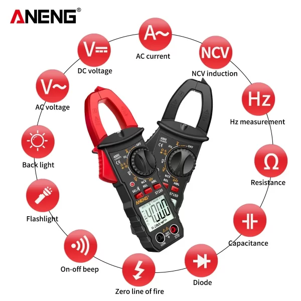 ANENG ST180 AC Current Clamp Meter - Image 2