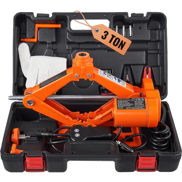 VEVOR Electric Car Jack 3 Ton Scissor Jack with Electric Impact Wrench 12V Portable Car Jack - Image 7
