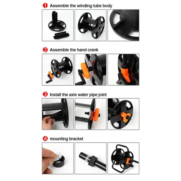 Hose Reel Set Pipe Reel Water Pipe Storage Rack - Image 21