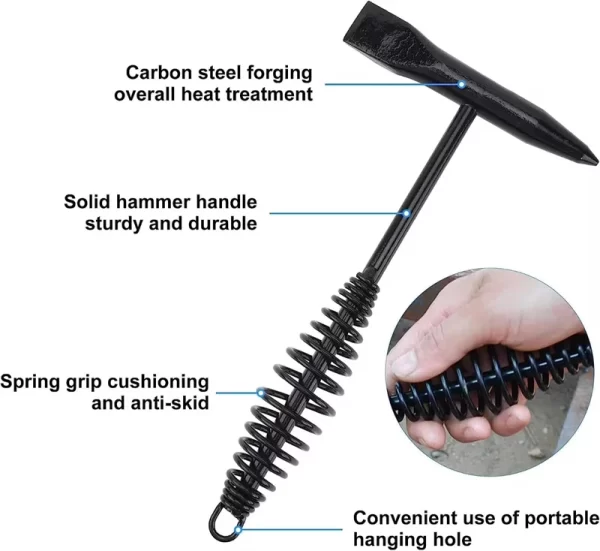 300g/500g Welding Hammers Slag Removal Tool Chipping Welding Slag Hammer - Image 15