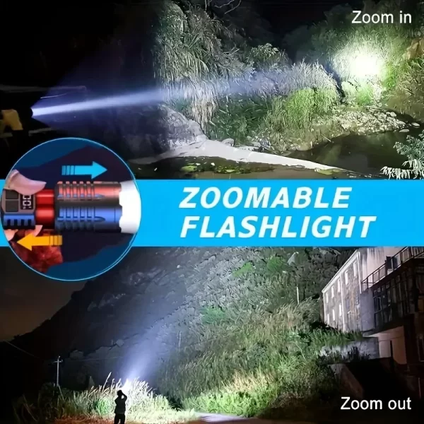 Heinast High Power LED Flashlight Powerful TYPE-C Rechargeable - Image 11