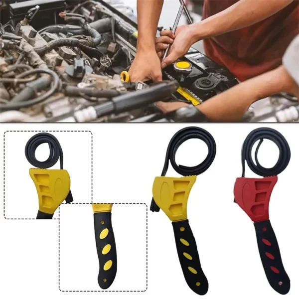 6inch Belt Wrench Oil Filter Puller Strap Spanner Chain Wrench - Image 6