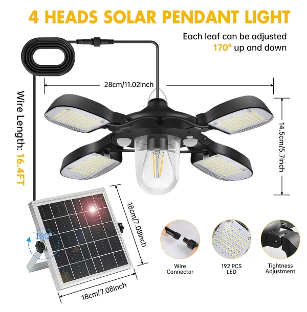 192led Solar Powered Barn Light Solar Shed Light - Image 11