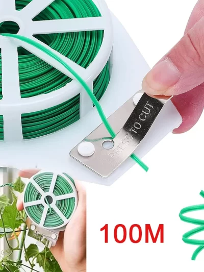 Garden Twist Strapping Plant Climbing  Self-cutting Iron Wire Cable Ties