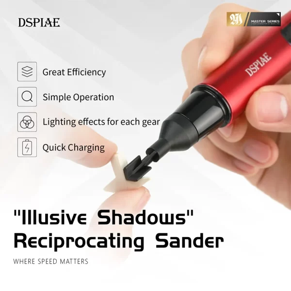 DSPIAE ES-A Reciprocating Sander DIY Electric USB Charge Grinding Pen Plastic Model Sanding Heads Sandpaper - Image 14