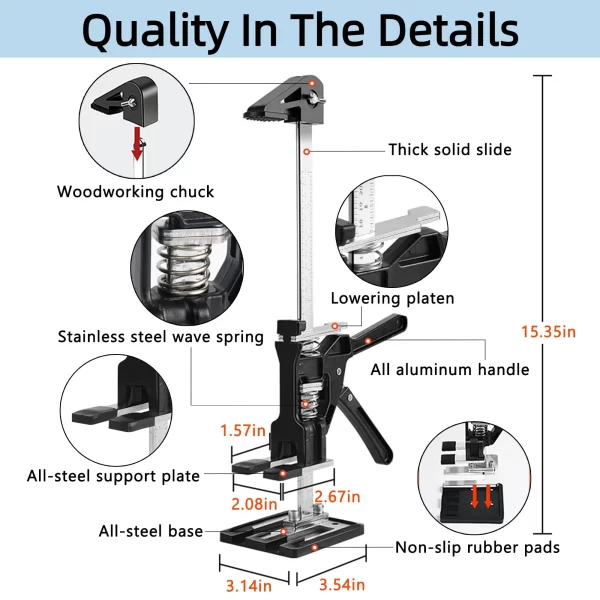 15 In Labor Saving Height Adjuster Elevator Tool - Image 12