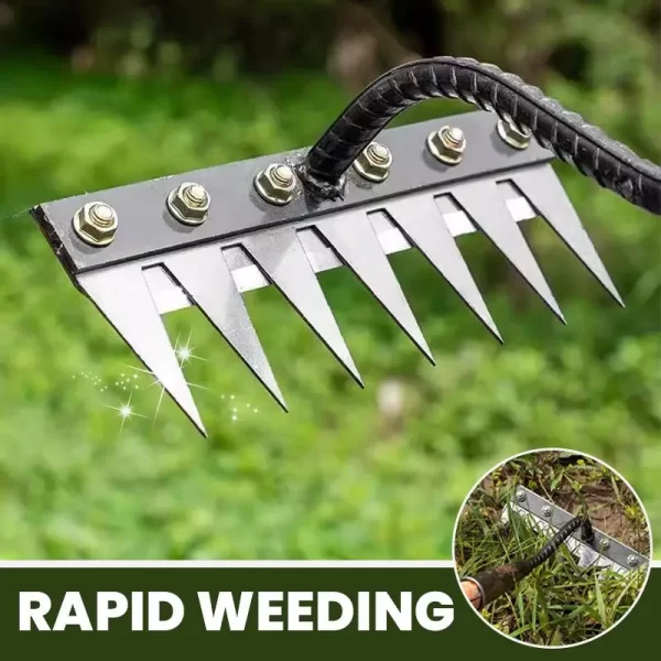 5/6/7/8 Teeth Carbon Steel Garden Hand Rake Farm Tool Weeder