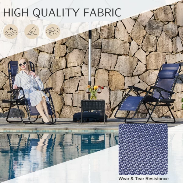 JHK Zero Gravity Set of 2 Portable Recliner - Image 17