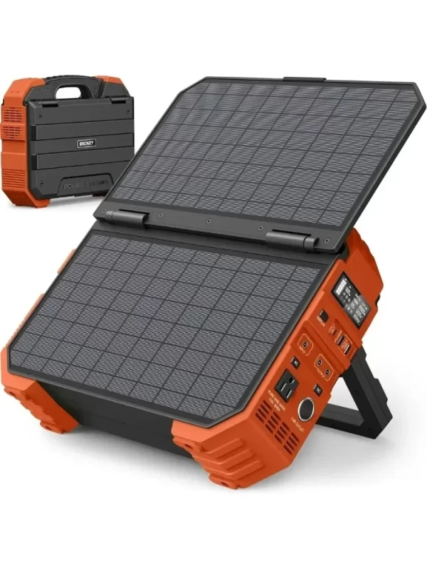 Portable Power Station with Built-in Solar Panel - Image 3