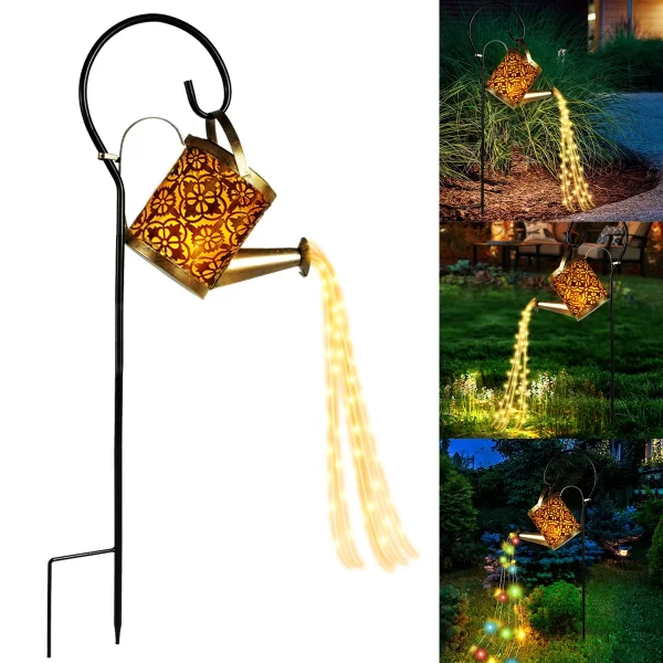 Solar Watering Can Light 36 LED Waterproof Kettle String Lamp Hanging Solar Lantern - Image 2