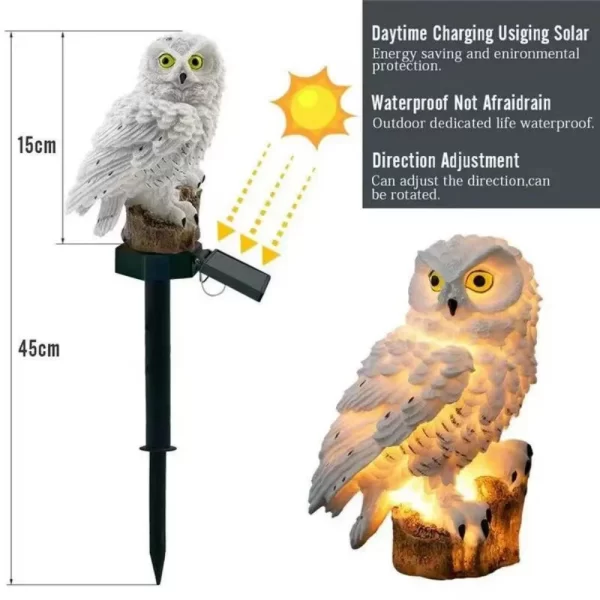 Solar Lamp Owl /ParrotAnimal Solar Garden Lights - Image 3