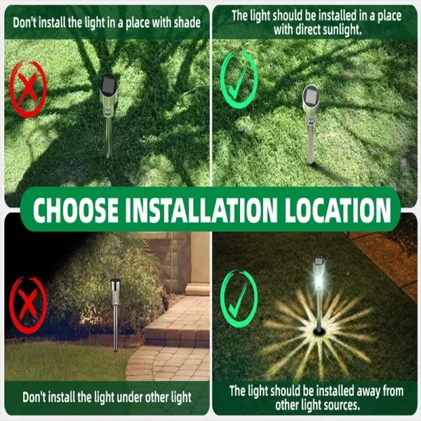 Solar Outdoor Lights Garden Lamp Solar Powered Waterproof Landscape Path lights - Image 15