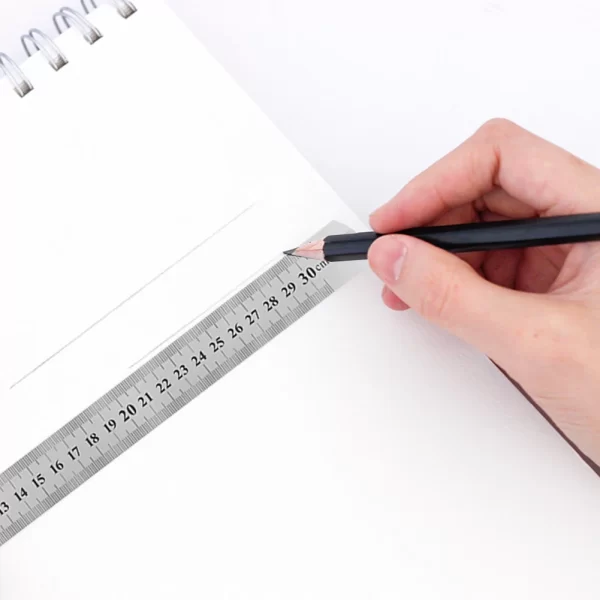 Stainless Steel Metal Straight Ruler Precision Double Sided Precision Measuring Tool - Image 2