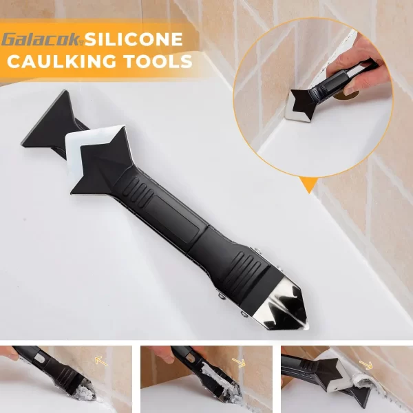 5 in 1 Metal Head Shovel Glue Tool Kit: Silicone Spatula, Caulk Remover - Image 8