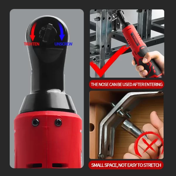 LYUWO 3/8 Rechargeable Electric , Ratchet Set, Angle Drill, Screwdriver - Image 4